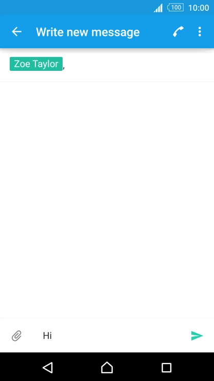 Press the attachment icon.