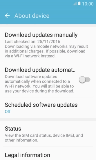 Press Download updates manually. If a new software version is available, it's displayed. Follow the instructions on the screen to update the phone software.