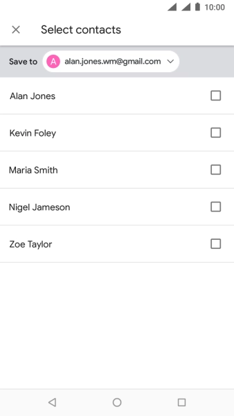 Press the drop down list.