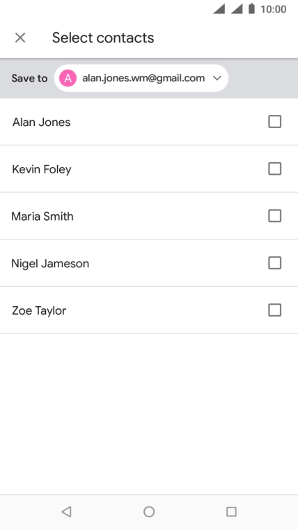 Press the drop down list.