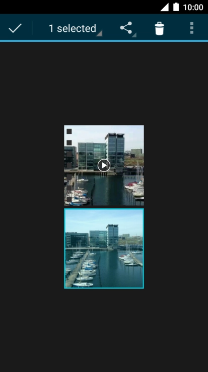 Press the share icon.