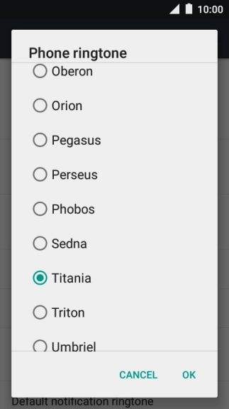 Press the required ring tones to hear them.