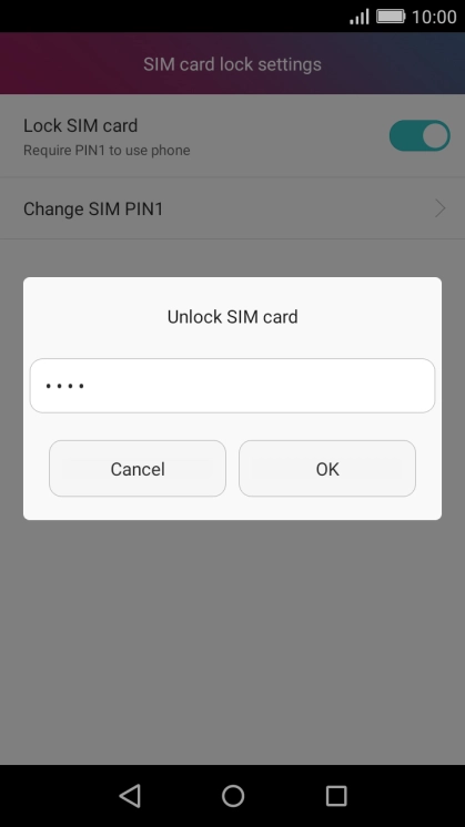 Key in your PIN and press OK.