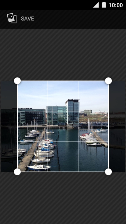 Drag the frame to the required position to select the required detail and press SAVE.