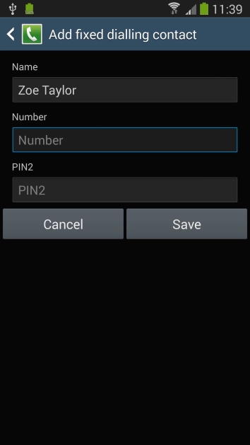 Press  and key in the required name.