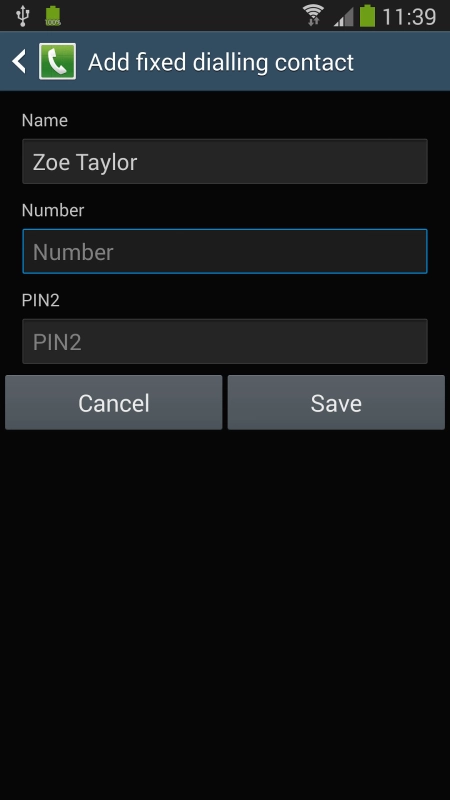 Press  and key in the required name.