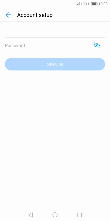 Press Password and key in the password for your email account.