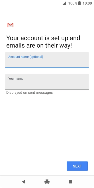 Press Your name and key in the required sender name.