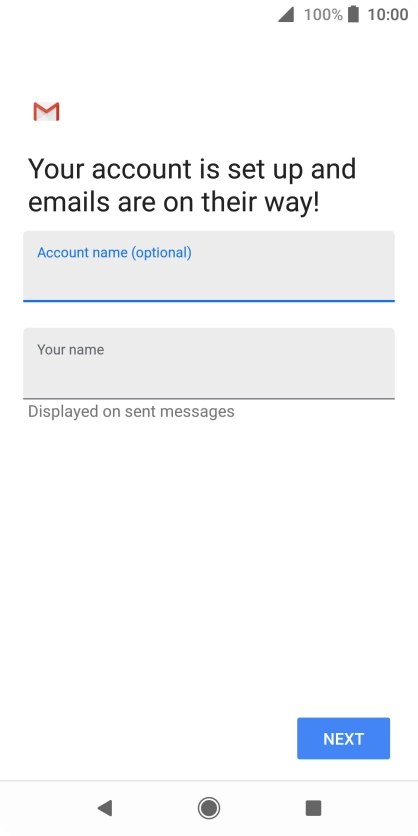 Press Your name and key in the required sender name.