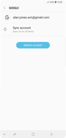 Press Sync account.
