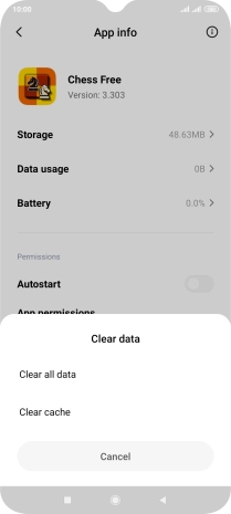 Press Clear cache.