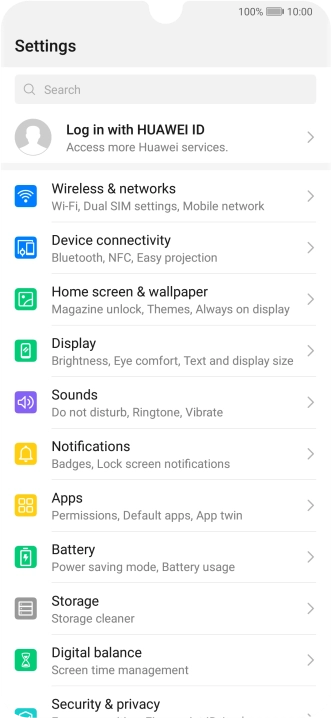 Press Device connectivity.