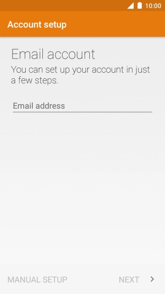 Press Email address and key in your email address.