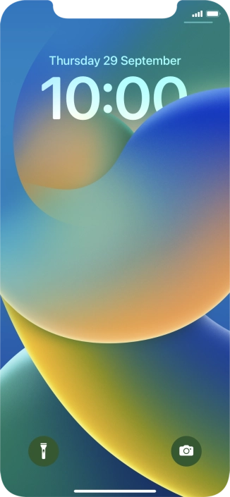 Press and hold anywhere on the lock screen.