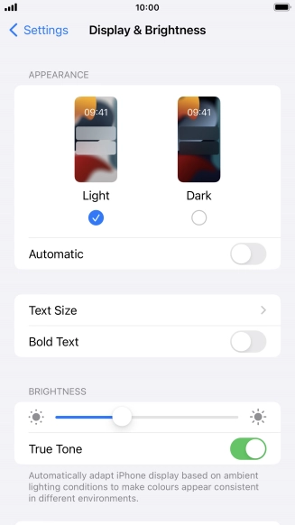 Press Dark.