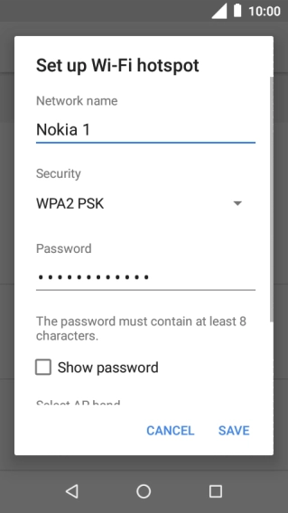 Press the drop down list below 
