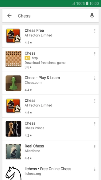 Press the required app.