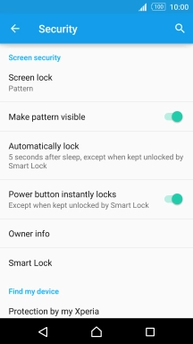 Press Screen lock and key in the current phone lock code.
