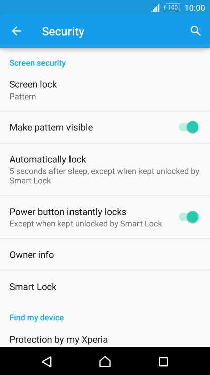 Press Screen lock and key in the current phone lock code.