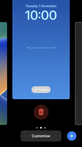 Press the delete icon.