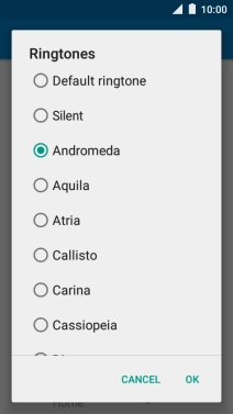 Once you've found a ring tone you like, press OK.