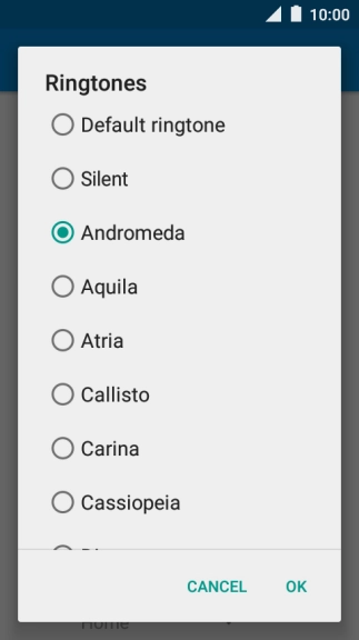 Once you've found a ring tone you like, press OK.