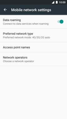 Press Preferred network type.