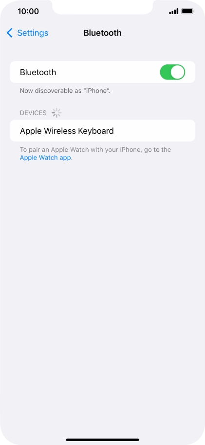 Press the required Bluetooth device and follow the instructions on the screen to pair the device with your phone.