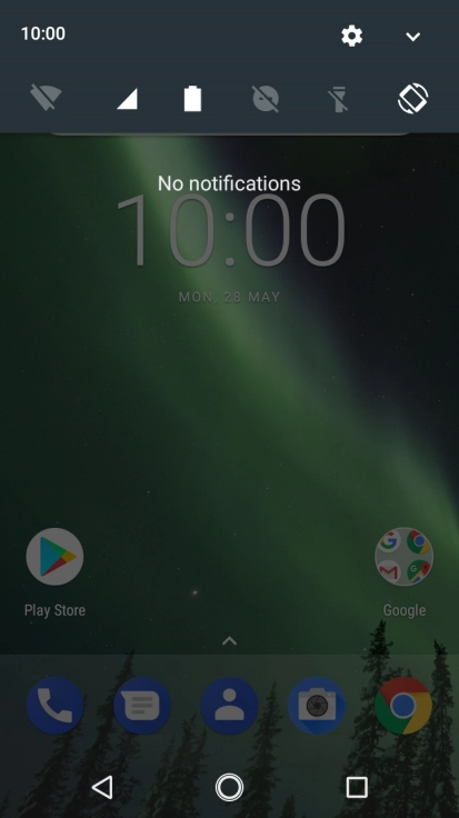 Press the settings icon.