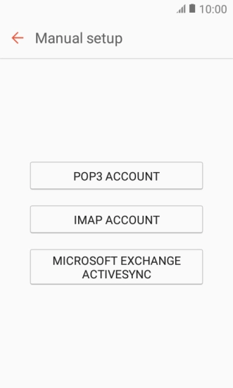 Press IMAP ACCOUNT.