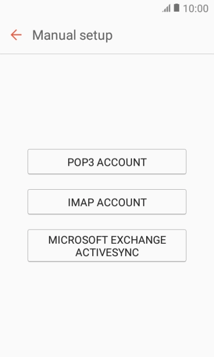 Press IMAP ACCOUNT.