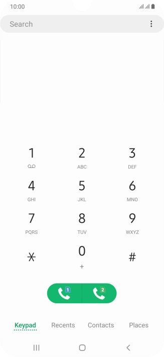Press the menu icon.