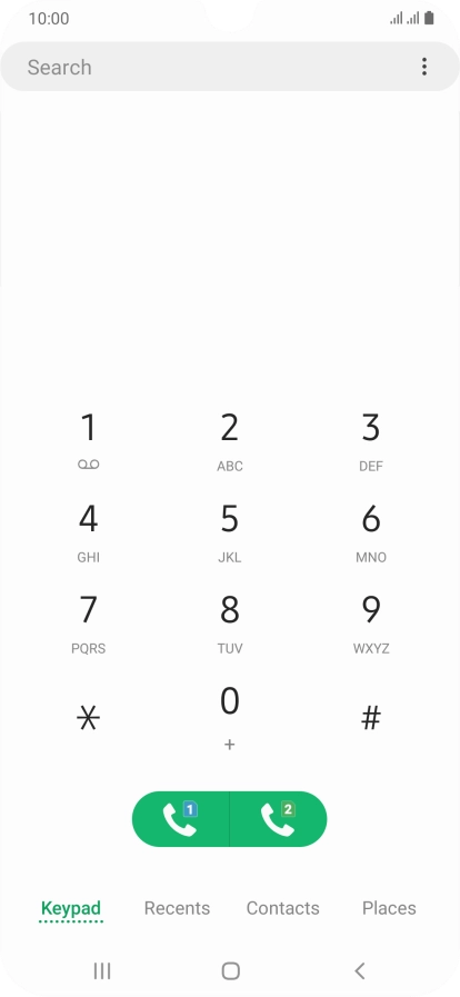 Press the menu icon.