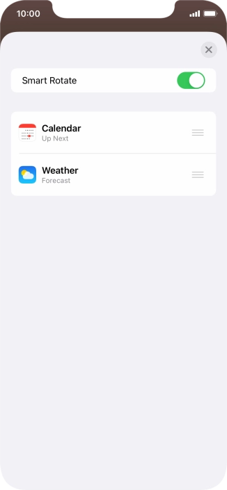 Press the indicator next to 