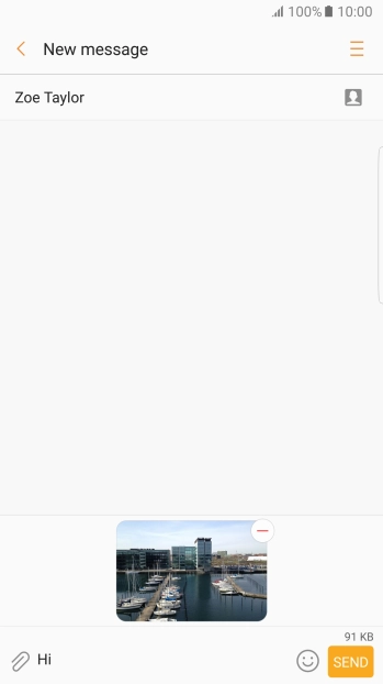 Press SEND when you've written your picture message.