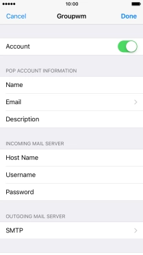 Press SMTP.