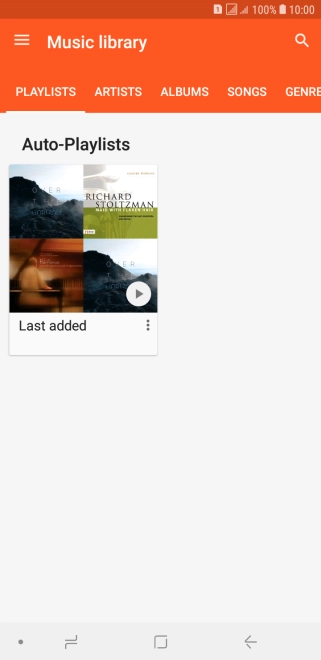 Press the required category and go to the required audio file.