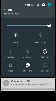 Press the settings icon.