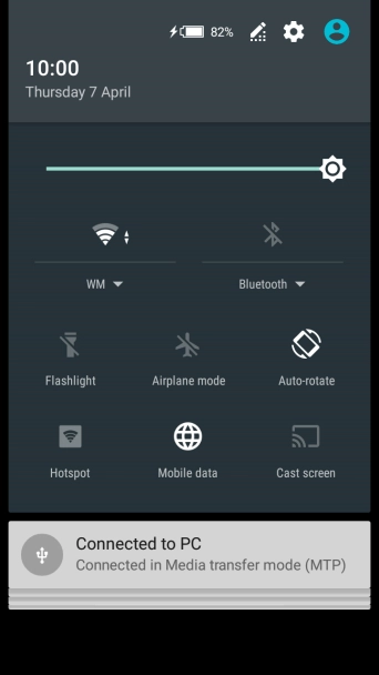 Press the settings icon.
