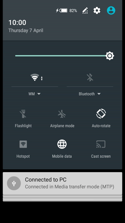 Press the settings icon.