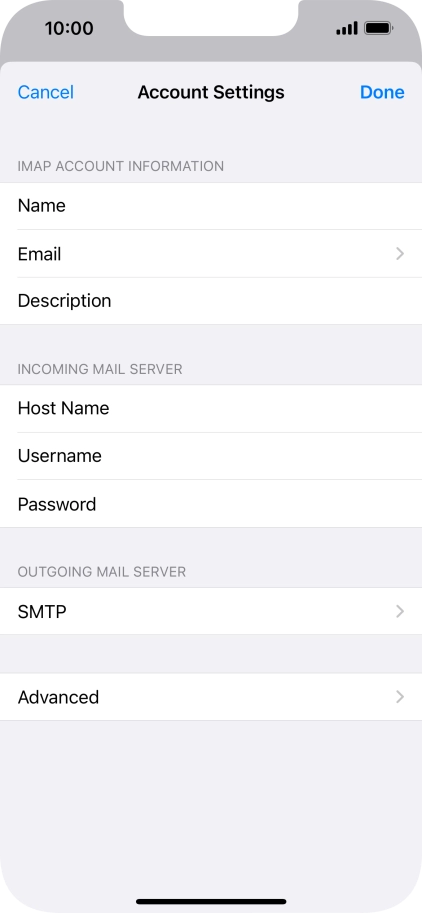 Press SMTP.