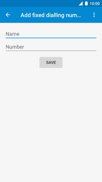 Press Name and key in the required name.