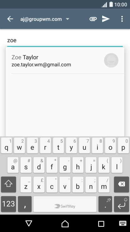 Press the required contact.