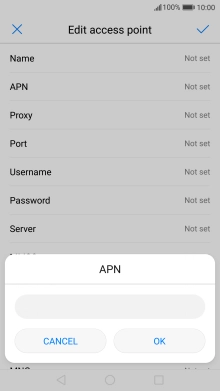 Key in live.vodafone.com and press OK.
