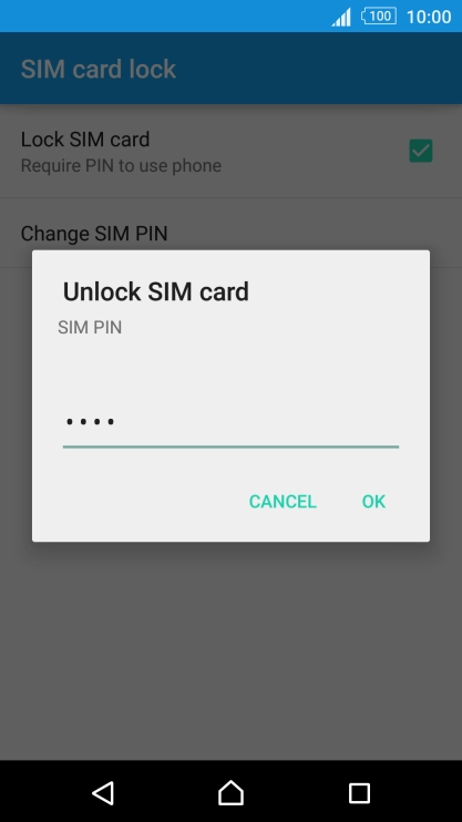 Key in your PIN and press OK.