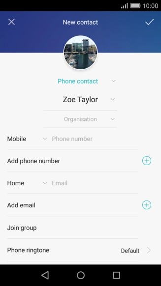 Press Phone number and key in the required phone number.