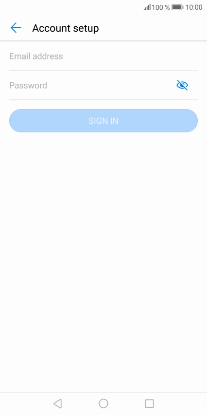 Press Email address and key in your email address.