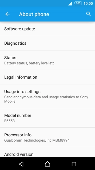 Press Software update. If a new software version is available, it's displayed. 
Follow the instructions on the screen to update the phone software.