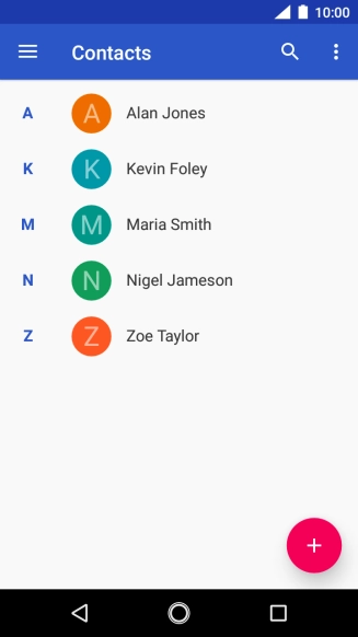 Press the new contact icon.
