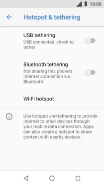 Press Wi-Fi hotspot.